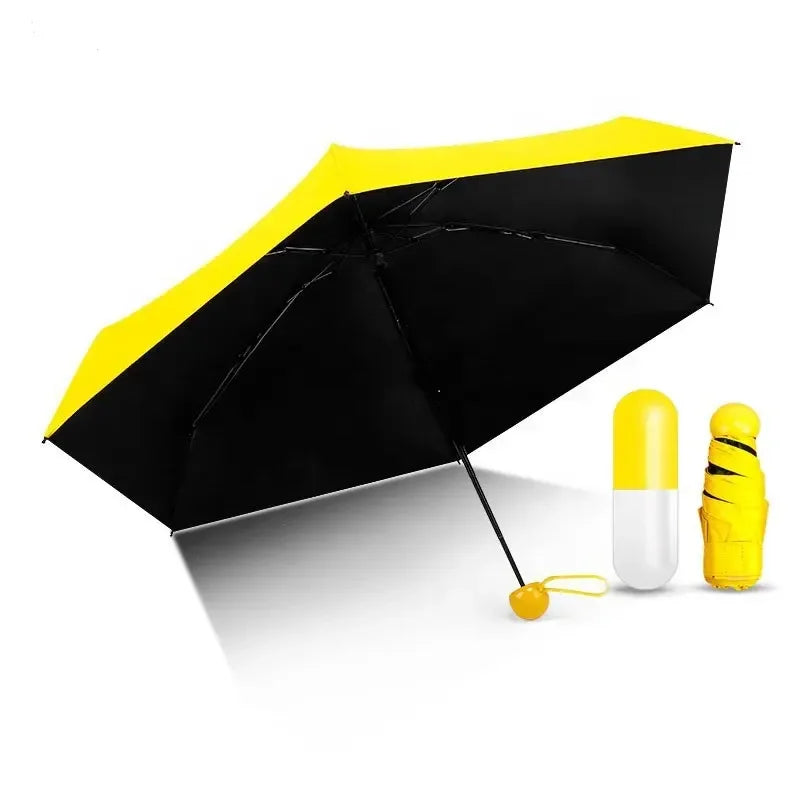 Wholesale Custom Mini Umbrella Manual Capsule Uv Protection Small Folding Umbrella Sun and Rain