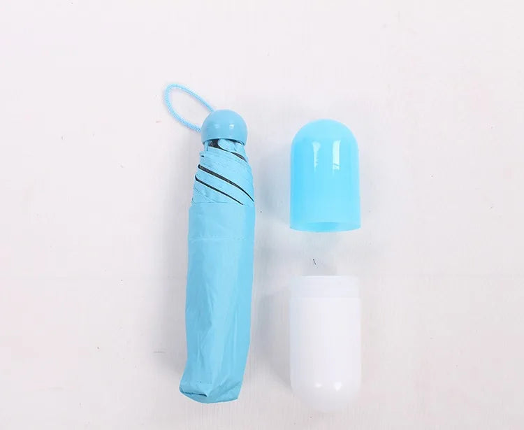 Wholesale Custom Mini Umbrella Manual Capsule Uv Protection Small Folding Umbrella Sun and Rain