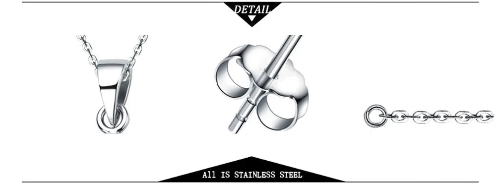 Stainless Steel Necklaces Heartbeat Lightning Lover Pendant Chain Collar Charm Fashion Necklace For Women Jewelry Party Gifts