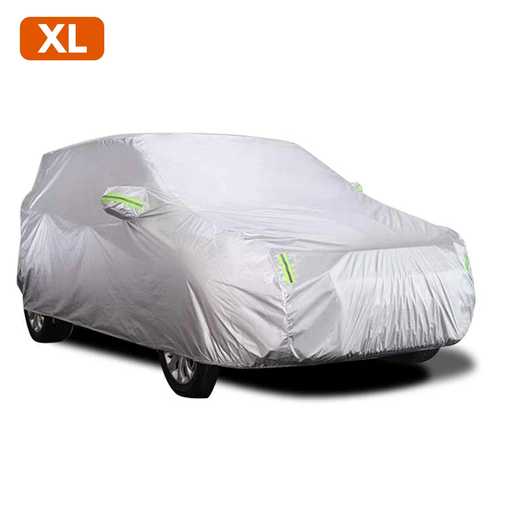 Car Cover Full Covers with Reflective Strip Dustproof UV Scratch-Resistant Sunscreen Protection for 4X4/SUV Business Car