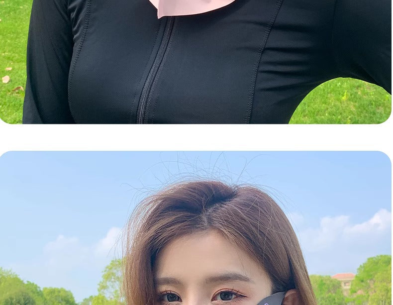 Sunscreen mask women's summer riding anti-ultraviolet sunshade breathable driving neck neck protection 3D ice silk mask