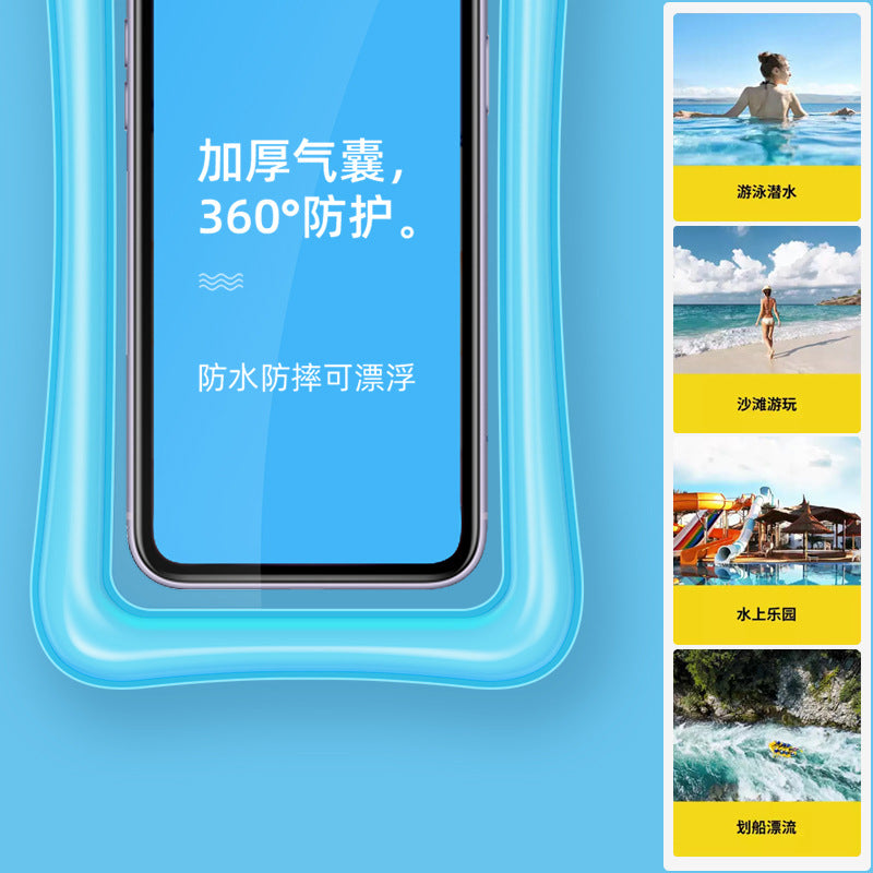 Mobile Phone Waterproof Bag with Touch Screen for Swimming, Special for Taking Pictures, Diving and Rafting Equipment, Transparent Sealed Waterproof Mobile Phone Case