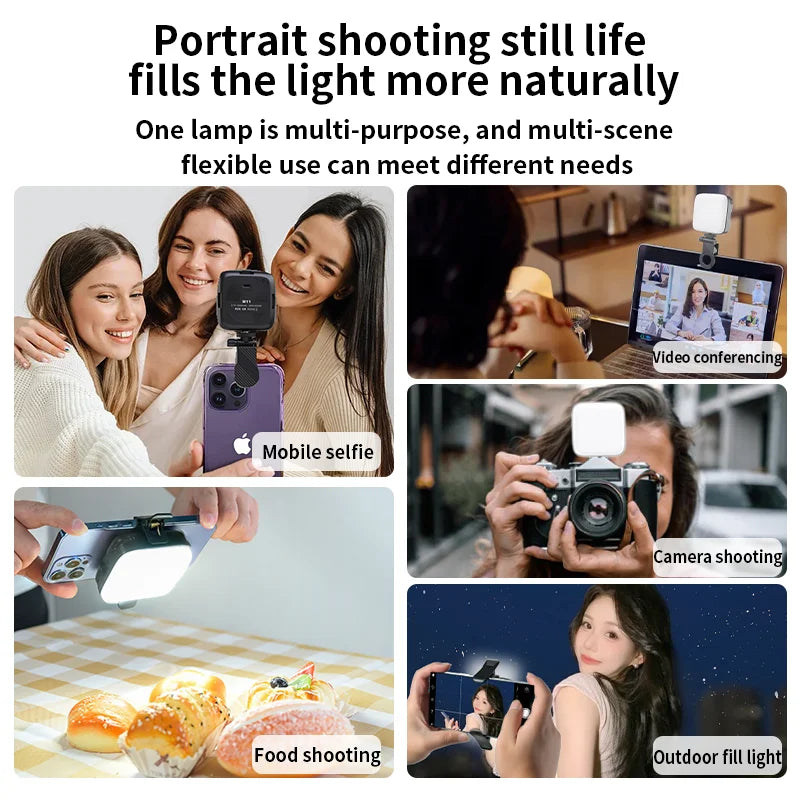 Selfie Light LED Video Camera Light Portable Clip on Light Panel for Camera Phone 3000-9900k For Makeup Video Fill Lights