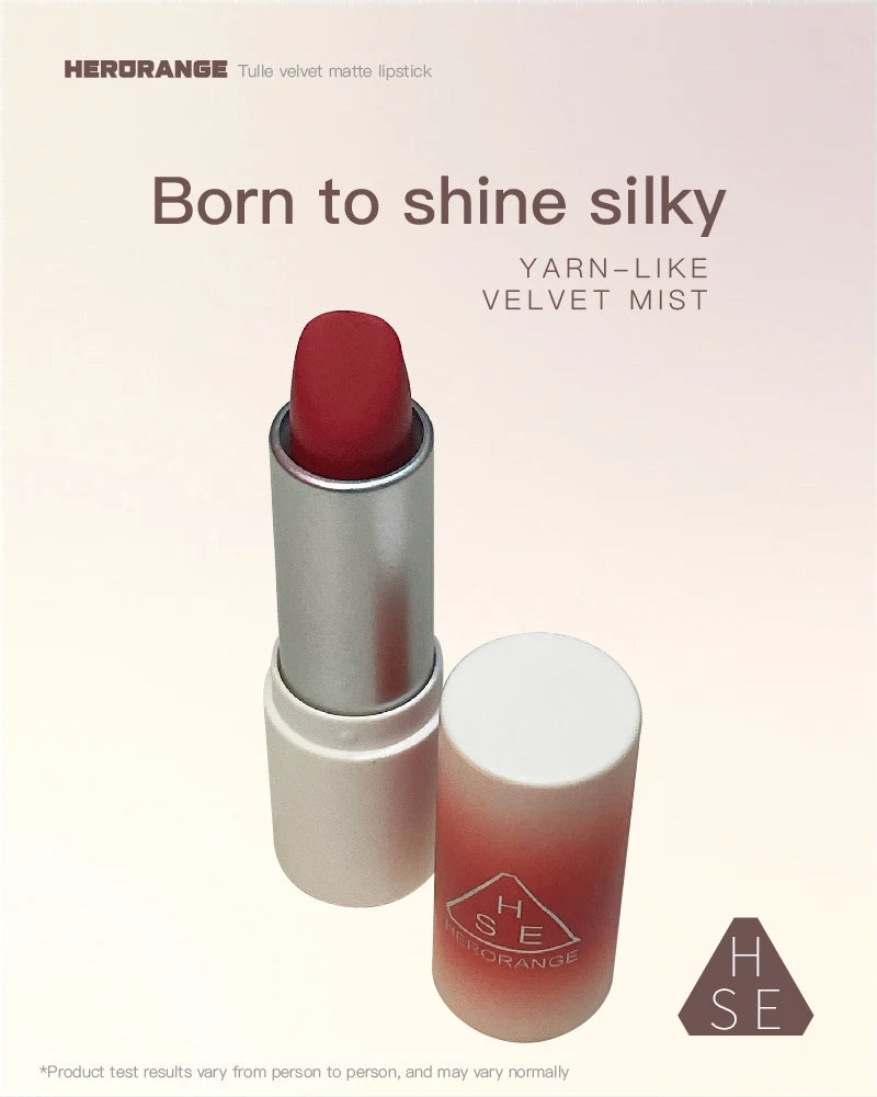 HERORANGE yarn felt velvet fog matte lipstick fog face velvet color holding makeup lifting color whitening lipstick