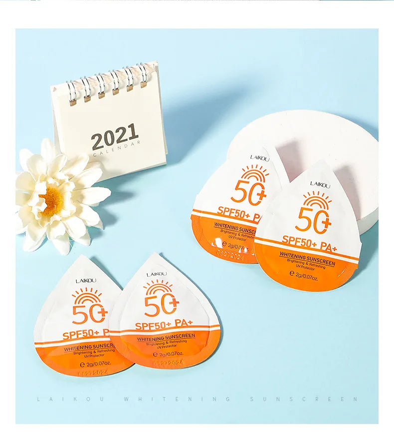 Hot Sale Skin Whiten Cream Repair Facial Best Sunscreen Spf 50 Face for Black Oily Skin Two in One Lightening Sunblock Products