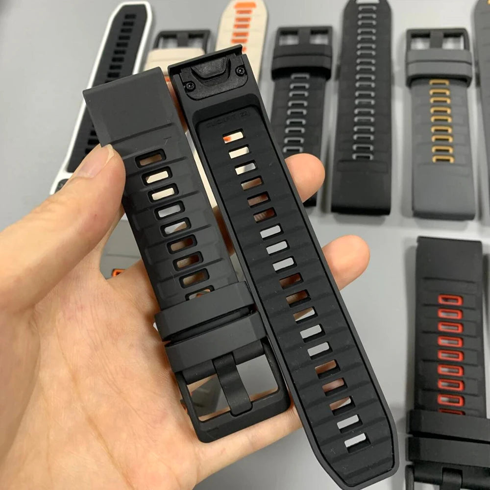 22/26mm Silicone Watchband Fenix 8 Pro Sport Strap For Garmin Tactix 7/Quatix8 Forerunner 970 965 Instinct 2X Quick Fit Bracelet