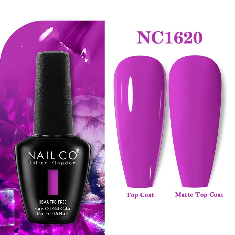 NAILCO 15ml Hema TPO Free Gel Nails Poilsh Vernis Semi Permanent UV Varnish Gel Nail Art Manicure Design TOP BASE Varnish Hybrid
