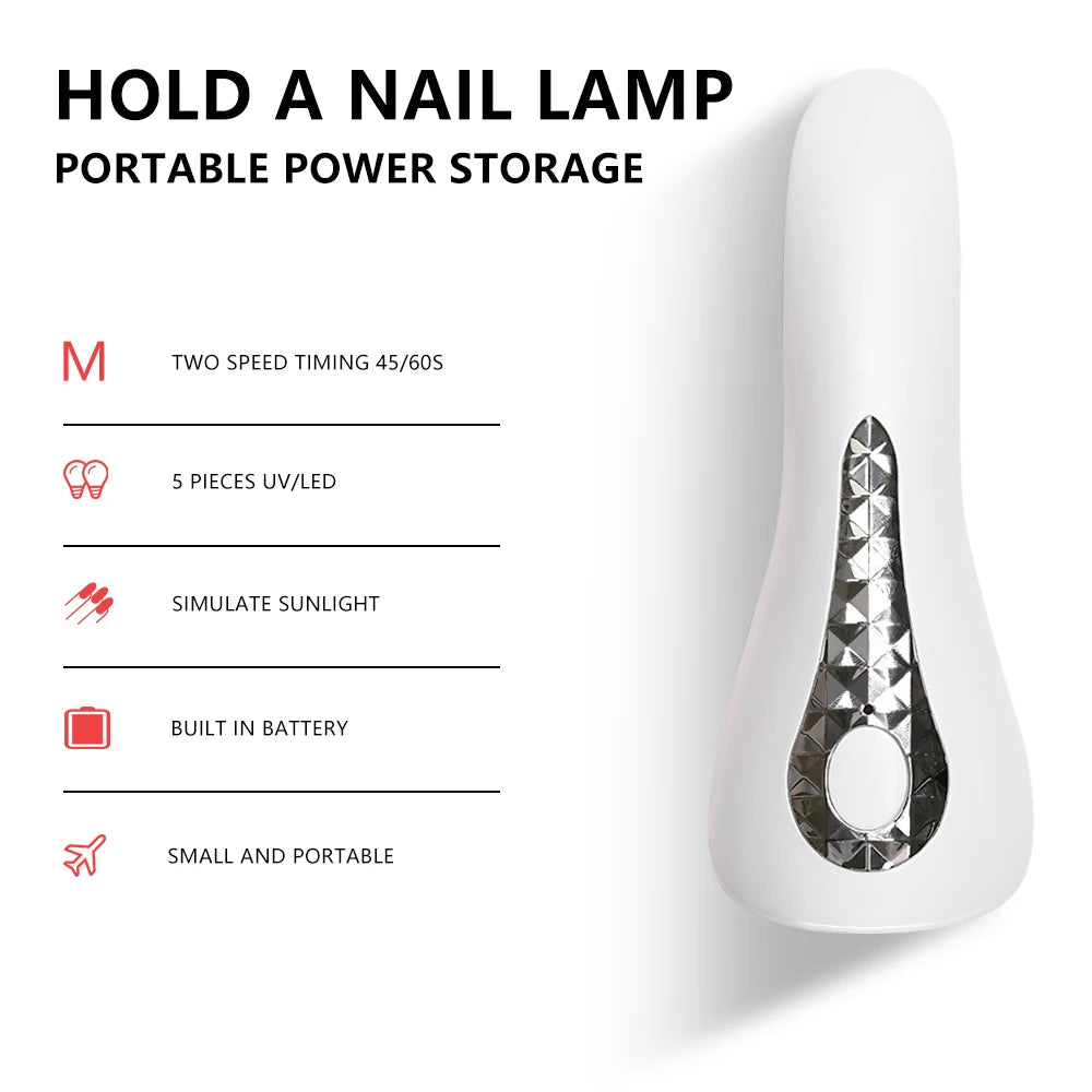 LINMANDA Handheld UV LED Lamp for Nails Drying Lamp Rechargeable Mini Manicure Lamp Nail Dryer For Gel Polish Manicure Tools