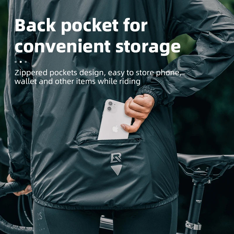 ROCKBROS Summer Cycling Jacket Lightweight Portable Coat Quick Dry Breathable Sunscreen Jacket Outdoor Sports Cycling Clothing