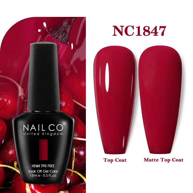 NAILCO 15ml Hema TPO Free Gel Nails Poilsh Vernis Semi Permanent UV Varnish Gel Nail Art Manicure Design TOP BASE Varnish Hybrid