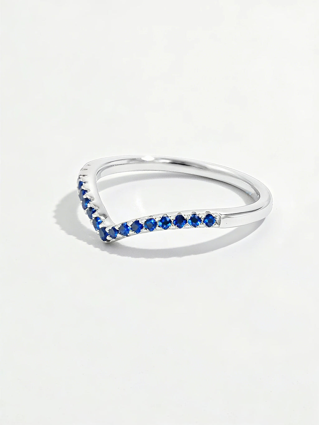 925 Sterling Silver Fashion V-shaped zircon Shiny Thin Ring For Women Anniversary Party Personalized High Quality Fine Jewelry