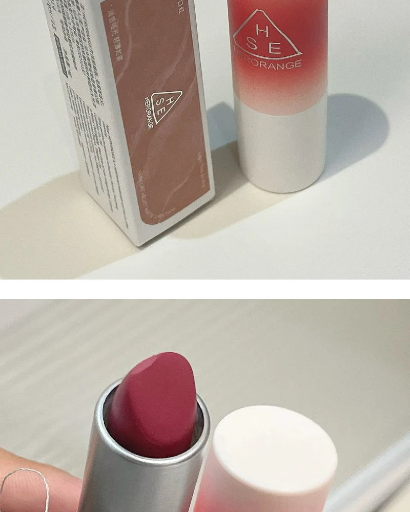 HERORANGE yarn felt velvet fog matte lipstick fog face velvet color holding makeup lifting color whitening lipstick