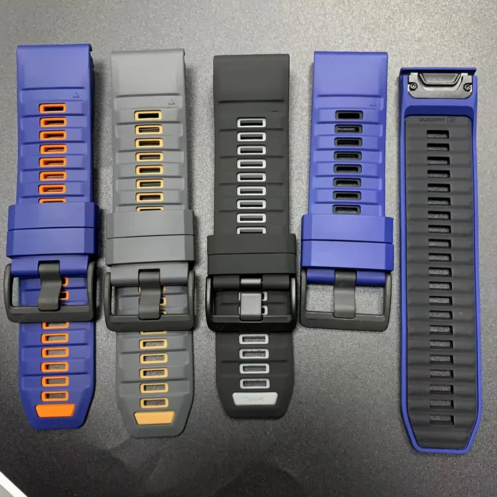 22/26mm Silicone Watchband Fenix 8 Pro Sport Strap For Garmin Tactix 7/Quatix8 Forerunner 970 965 Instinct 2X Quick Fit Bracelet