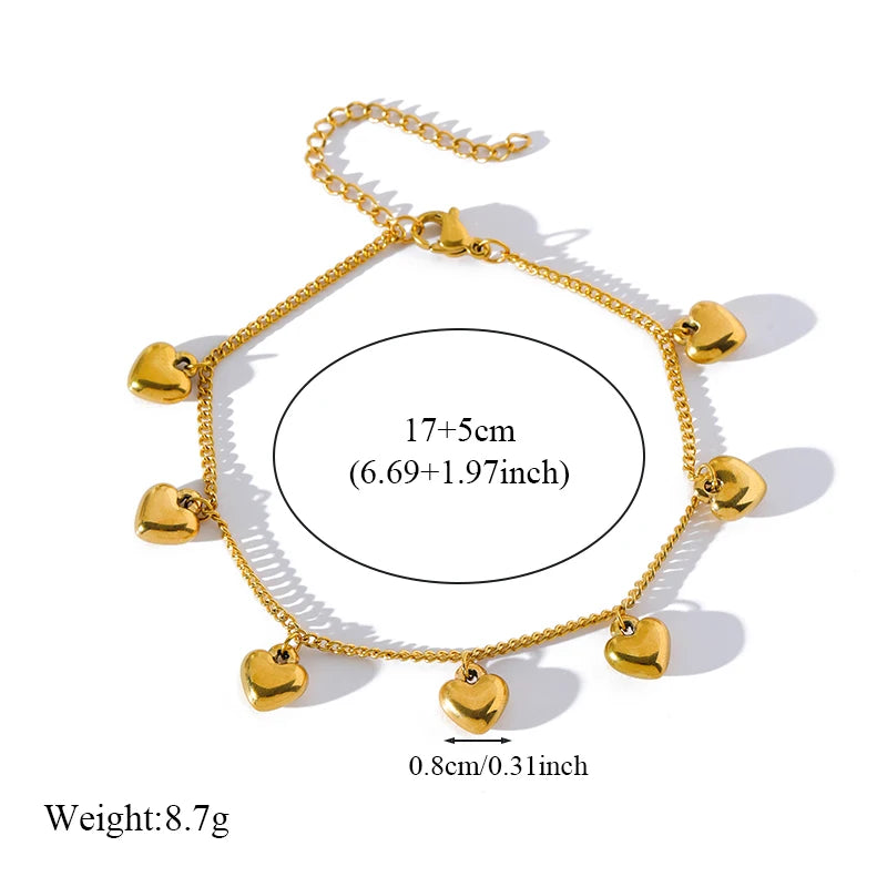 GANPUP 316L Stainless Steel Delicate Pearl Starfish Charms Bracelet For Women 2025 Texture Waterproof Wrist Chain Jewelry Gift