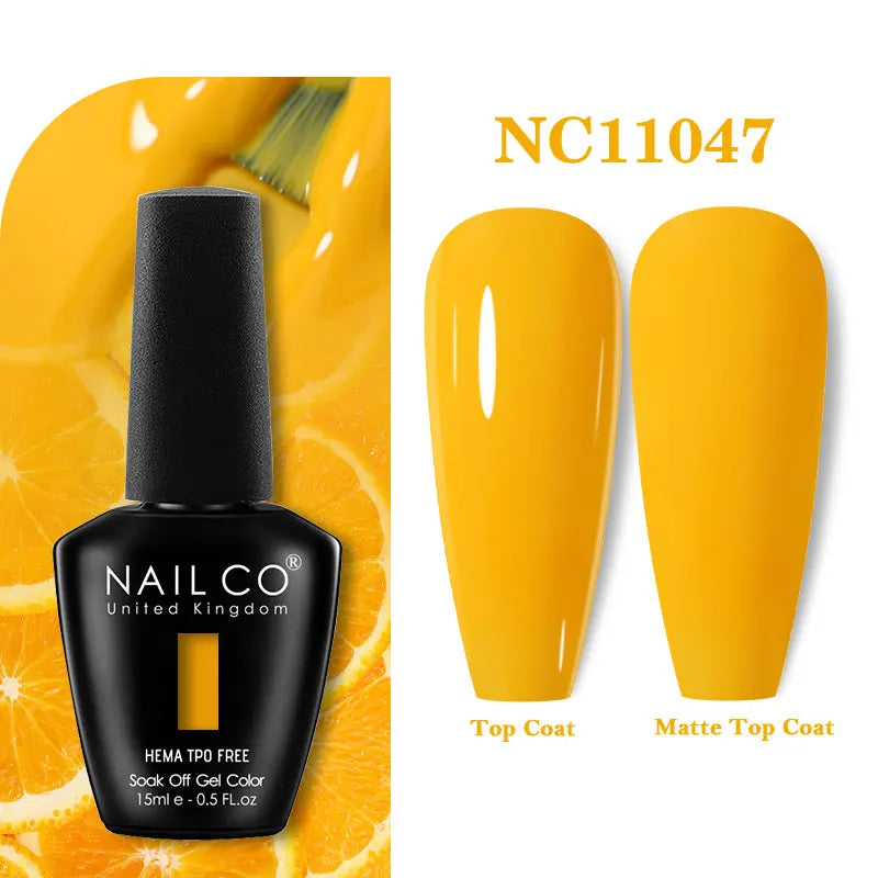 NAILCO 15ml Hema TPO Free Gel Nails Poilsh Vernis Semi Permanent UV Varnish Gel Nail Art Manicure Design TOP BASE Varnish Hybrid