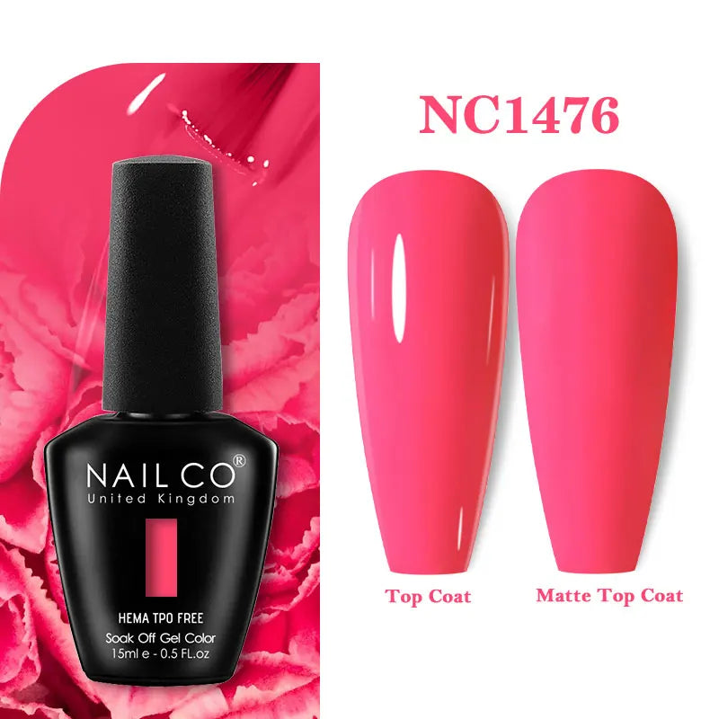 NAILCO 15ml Hema TPO Free Gel Nails Poilsh Vernis Semi Permanent UV Varnish Gel Nail Art Manicure Design TOP BASE Varnish Hybrid