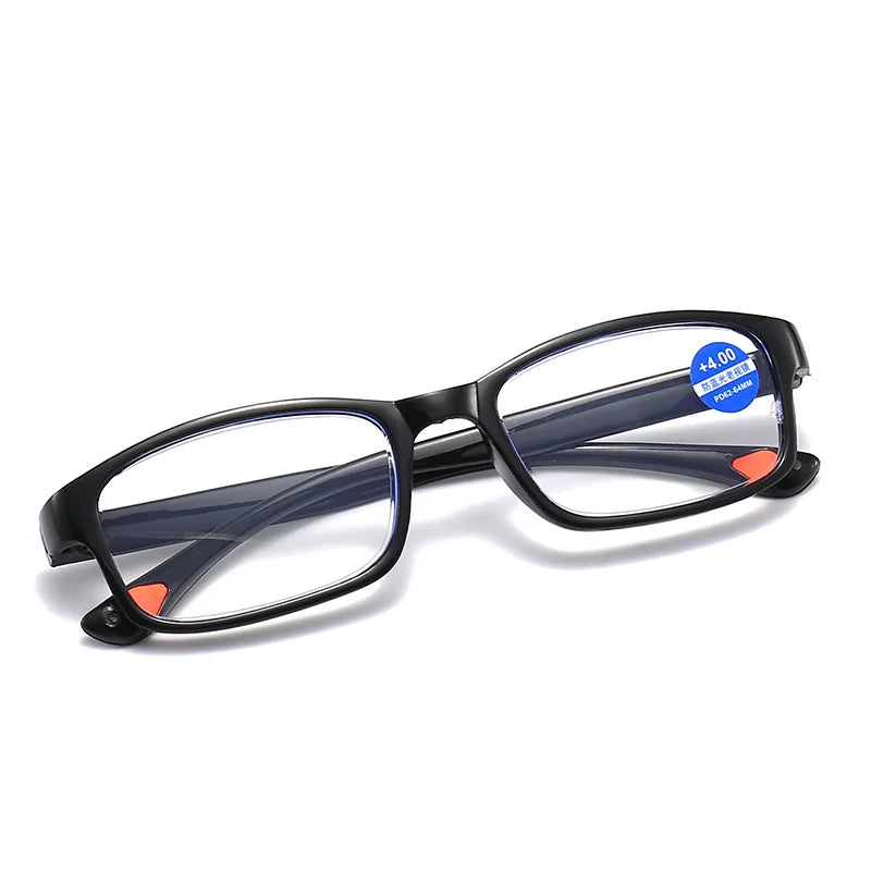Blue light resistant presbyopia glasses for men and women, elegant and comfortable for the elderly, full frame farsightedness,