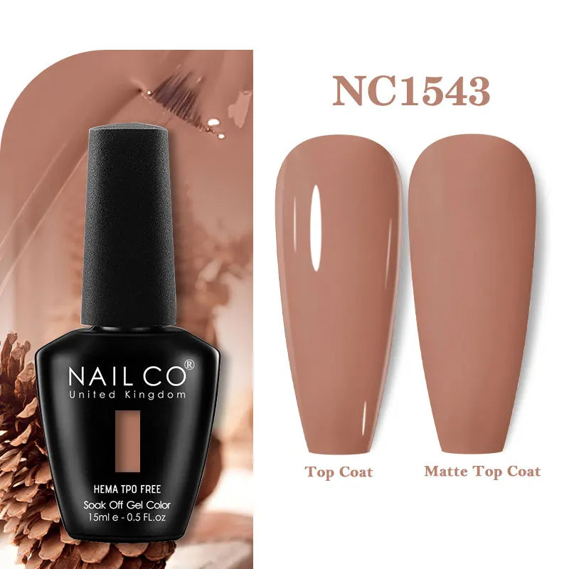 NAILCO 15ml Hema TPO Free Gel Nails Poilsh Vernis Semi Permanent UV Varnish Gel Nail Art Manicure Design TOP BASE Varnish Hybrid