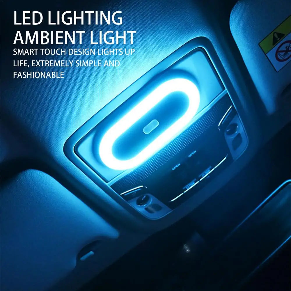 Car Interior Lights Indoor Car Lighting Ceiling Lamp Night Touch Light Hand Reading Light USB Car Roof Lighting Reading Lamp