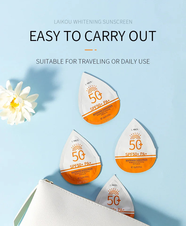 Hot Sale Skin Whiten Cream Repair Facial Best Sunscreen Spf 50 Face for Black Oily Skin Two in One Lightening Sunblock Products