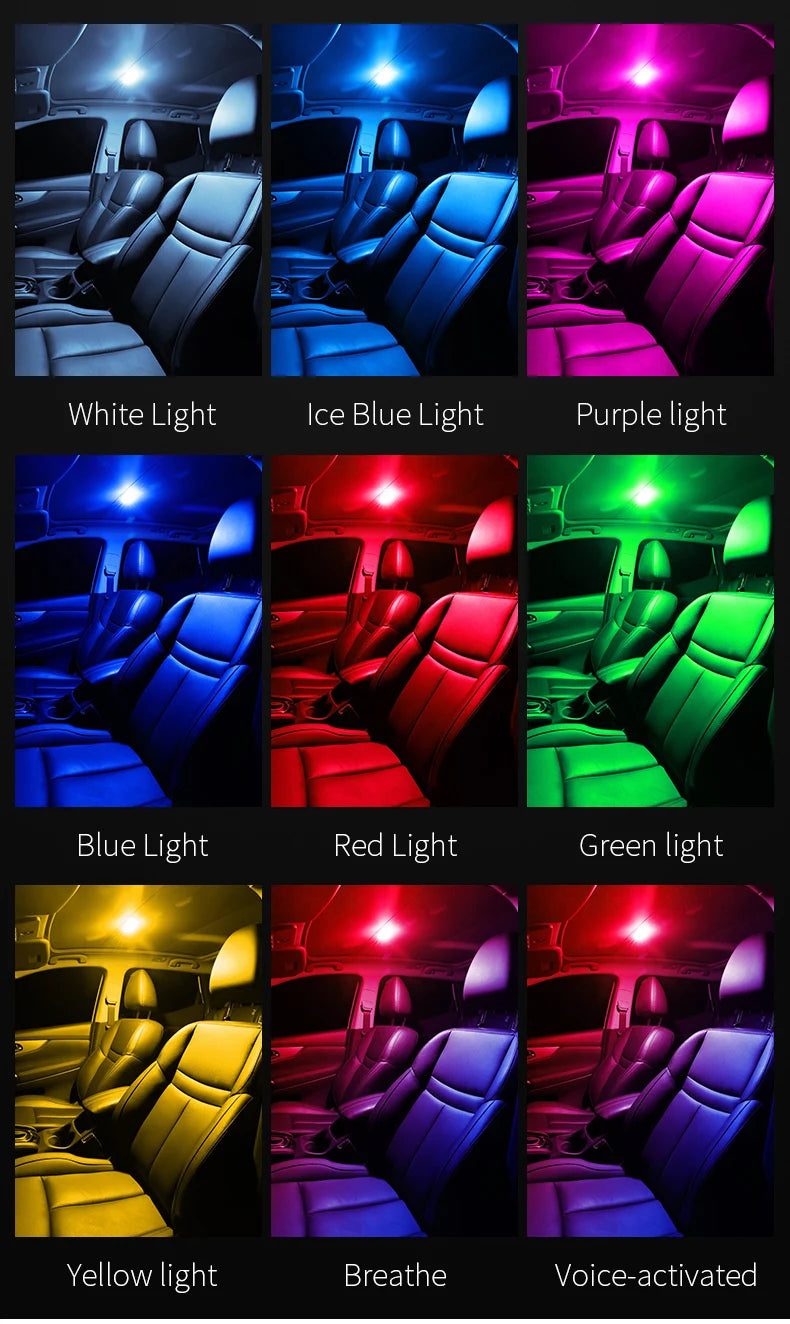 Car LED reading light Interior light Trunk light Car mounted ceiling Indoor and rear interior touch lighting