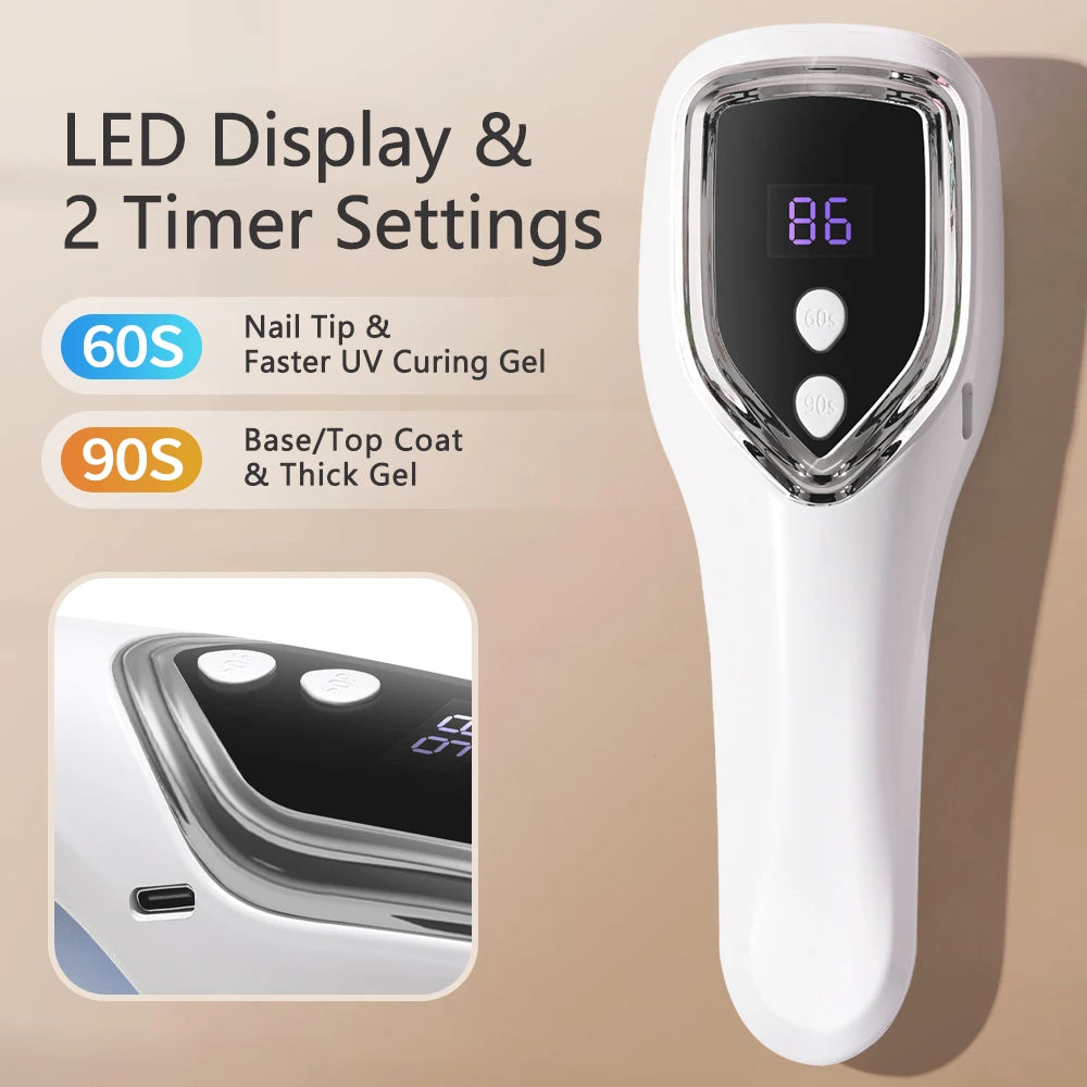 LINMANDA Handheld UV LED Lamp for Nails Drying Lamp Rechargeable Mini Manicure Lamp Nail Dryer For Gel Polish Manicure Tools
