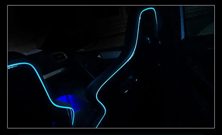LED Car Ambient Lamp Car Interior Decoration Light Cold Light Strips  Waterproof Dashboard Console Lamp1/2/3/4/5M 12V Universal