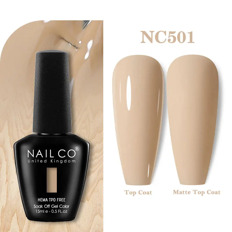 NAILCO 15ml Hema TPO Free Gel Nails Poilsh Vernis Semi Permanent UV Varnish Gel Nail Art Manicure Design TOP BASE Varnish Hybrid