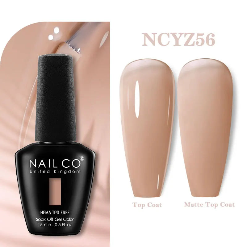 NAILCO 15ml Hema TPO Free Gel Nails Poilsh Vernis Semi Permanent UV Varnish Gel Nail Art Manicure Design TOP BASE Varnish Hybrid