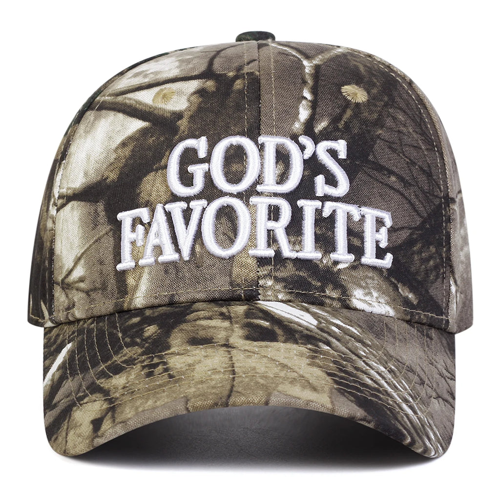 Unisex GOD'S FAVORITE Letter Embroidery Baseball Caps Spring Autumn Outdoor Adjustable Casual Hats Dad Hat Sunscreen Hat
