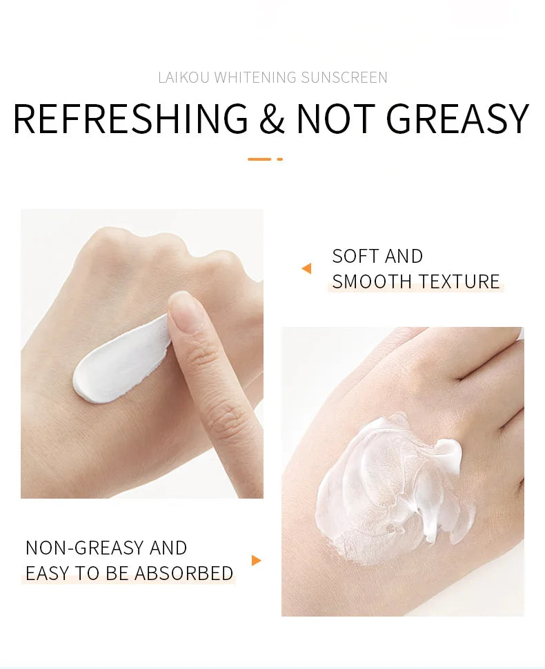 Hot Sale Skin Whiten Cream Repair Facial Best Sunscreen Spf 50 Face for Black Oily Skin Two in One Lightening Sunblock Products