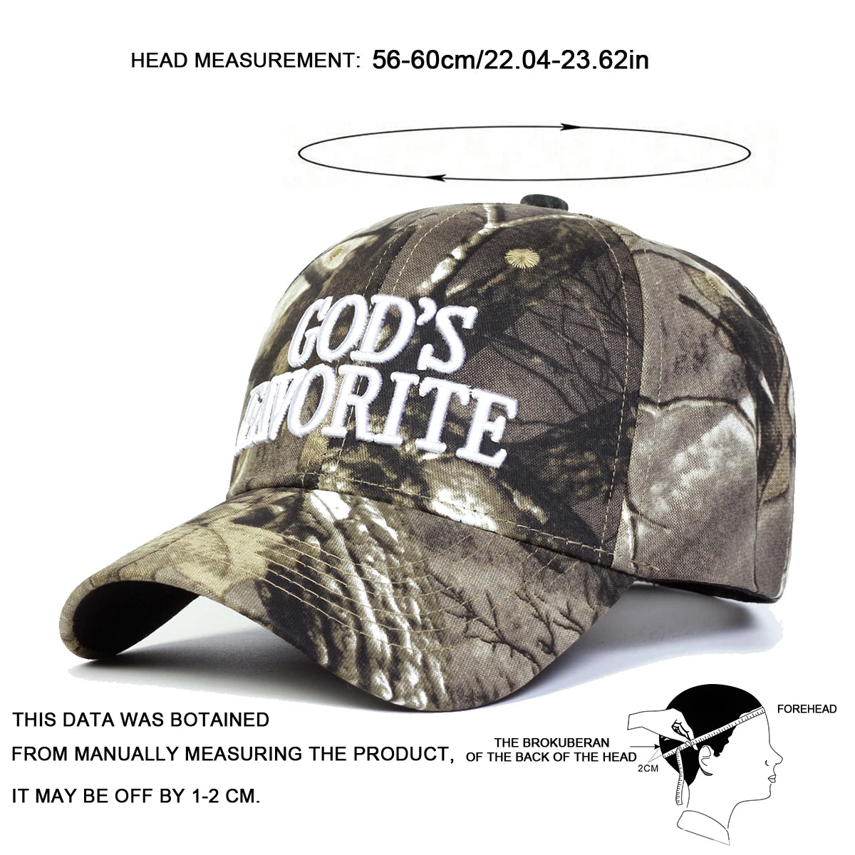 Unisex GOD'S FAVORITE Letter Embroidery Baseball Caps Spring Autumn Outdoor Adjustable Casual Hats Dad Hat Sunscreen Hat