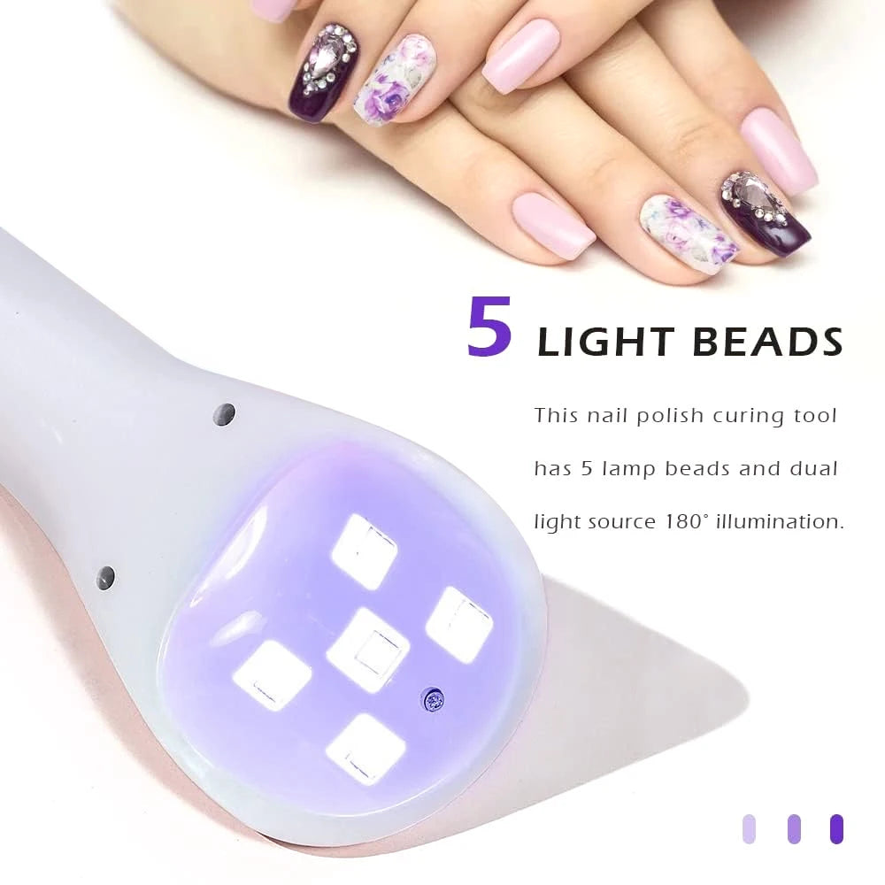 LINMANDA Handheld UV LED Lamp for Nails Drying Lamp Rechargeable Mini Manicure Lamp Nail Dryer For Gel Polish Manicure Tools