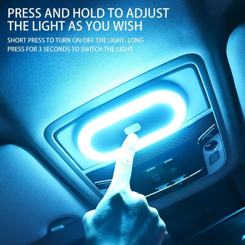 Car Interior Lights Indoor Car Lighting Ceiling Lamp Night Touch Light Hand Reading Light USB Car Roof Lighting Reading Lamp
