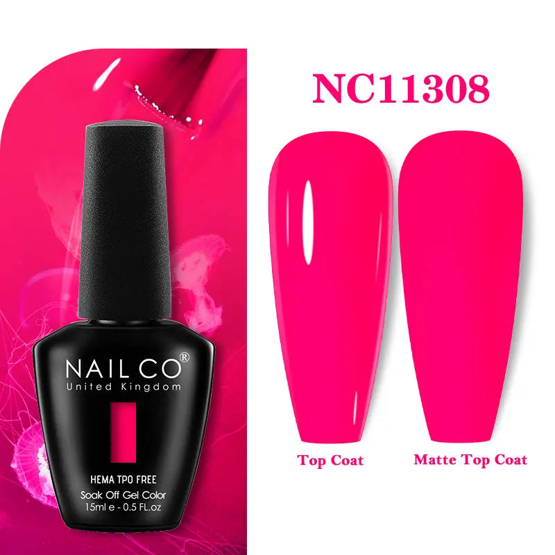 NAILCO 15ml Hema TPO Free Gel Nails Poilsh Vernis Semi Permanent UV Varnish Gel Nail Art Manicure Design TOP BASE Varnish Hybrid
