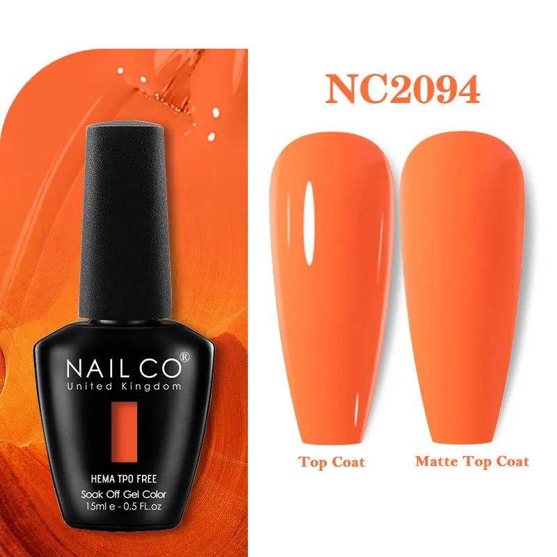 NAILCO 15ml Hema TPO Free Gel Nails Poilsh Vernis Semi Permanent UV Varnish Gel Nail Art Manicure Design TOP BASE Varnish Hybrid
