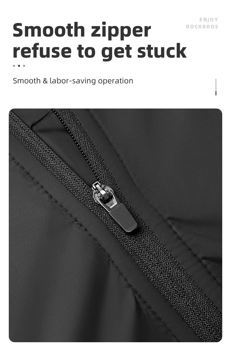 ROCKBROS Summer Cycling Jacket Lightweight Portable Coat Quick Dry Breathable Sunscreen Jacket Outdoor Sports Cycling Clothing