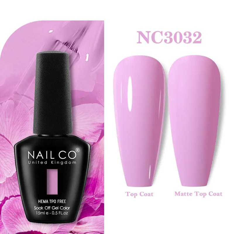 NAILCO 15ml Hema TPO Free Gel Nails Poilsh Vernis Semi Permanent UV Varnish Gel Nail Art Manicure Design TOP BASE Varnish Hybrid