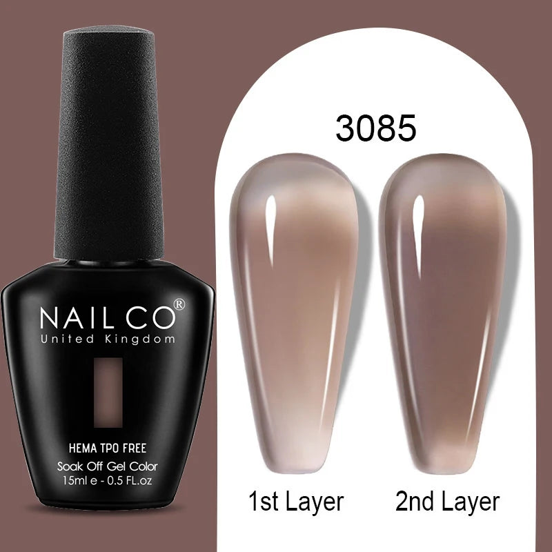 NAILCO 15ml Hema TPO Free Gel Nails Poilsh Vernis Semi Permanent UV Varnish Gel Nail Art Manicure Design TOP BASE Varnish Hybrid