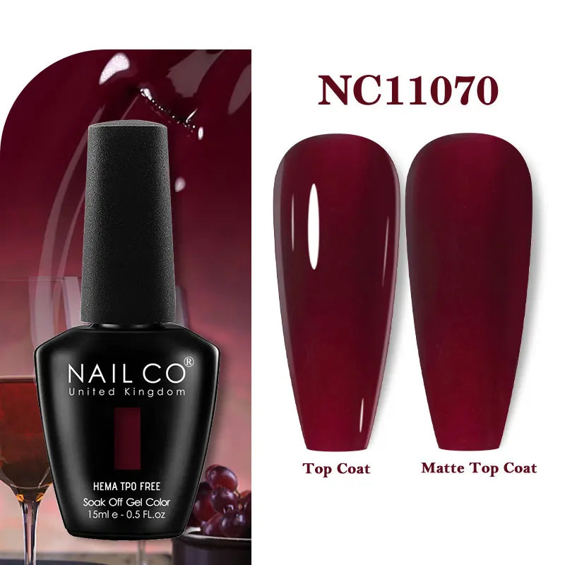 NAILCO 15ml Hema TPO Free Gel Nails Poilsh Vernis Semi Permanent UV Varnish Gel Nail Art Manicure Design TOP BASE Varnish Hybrid