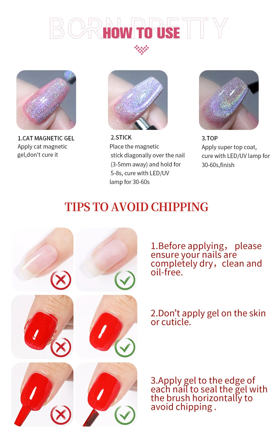 BORN PRETTY 10ml Silver Water Light Cat Magnetic Gel Nail Polish Nail Supplies Vernis Semi Permanent Gel for Fall Winter Nails