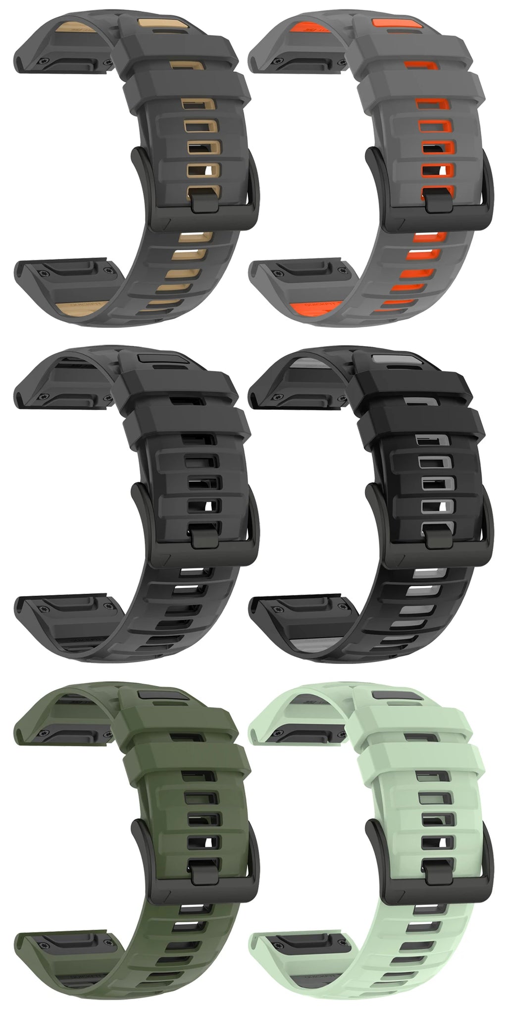 22/26mm Silicone Watchband Fenix 8 Pro Sport Strap For Garmin Tactix 7/Quatix8 Forerunner 970 965 Instinct 2X Quick Fit Bracelet