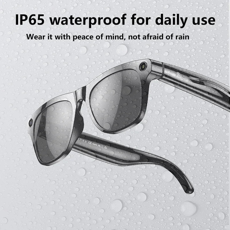 Lenovo AI Smart Glasses With 8K 1200mp Camera Chat Gpt Touch Sport Sunglasses Music Player Bluetooth Calling Voice Assistant