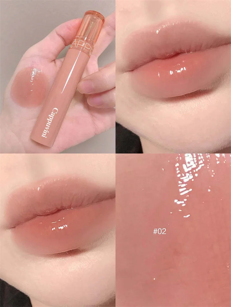 Clear Fruit Juice Lip Gloss Crystal Jelly Moisturizing Lips Oil Lasting No Sticky Sexy Lip Gloss Lipstick Makeups Lips Care