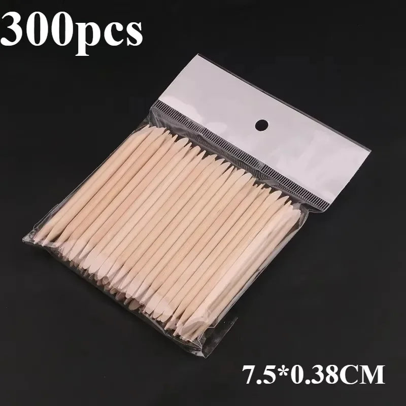 50-300pc/Set for Nail Different Sizes Orange Wood Sticks Cuticle Pusher Cuticle Remove Tool Manicure Pedicure Care nails