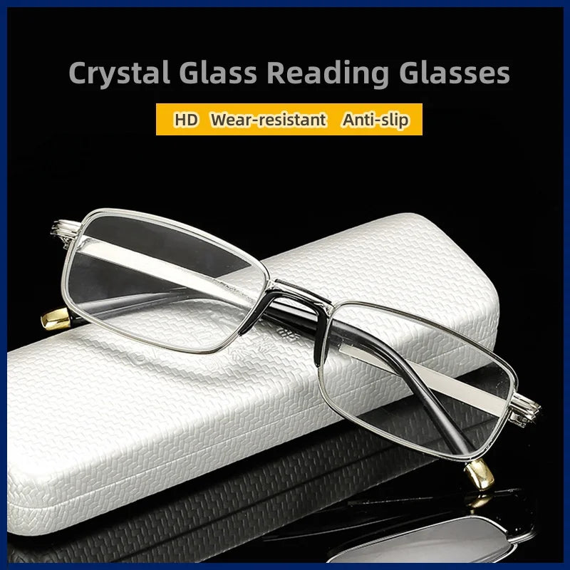 2024 New High-Definition Glass Lens Reading Glass For Men And Women Protection Presbyopic Glasses Comfortable