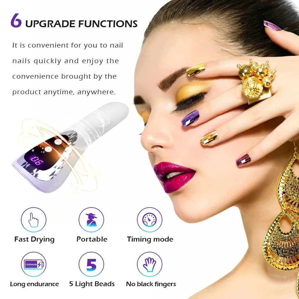 LINMANDA Handheld UV LED Lamp for Nails Drying Lamp Rechargeable Mini Manicure Lamp Nail Dryer For Gel Polish Manicure Tools