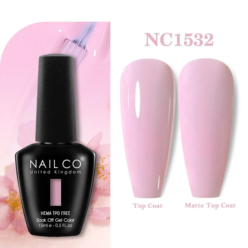 NAILCO 15ml Hema TPO Free Gel Nails Poilsh Vernis Semi Permanent UV Varnish Gel Nail Art Manicure Design TOP BASE Varnish Hybrid