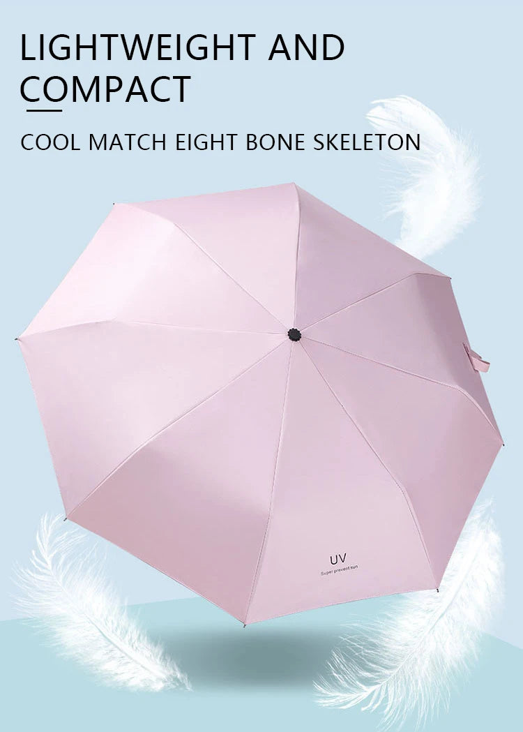 Umbrella Sunscreen Cartoon Sunny Rainy Automatic Folding Student Portable Parasol Shade Accessory Outdoor Gear