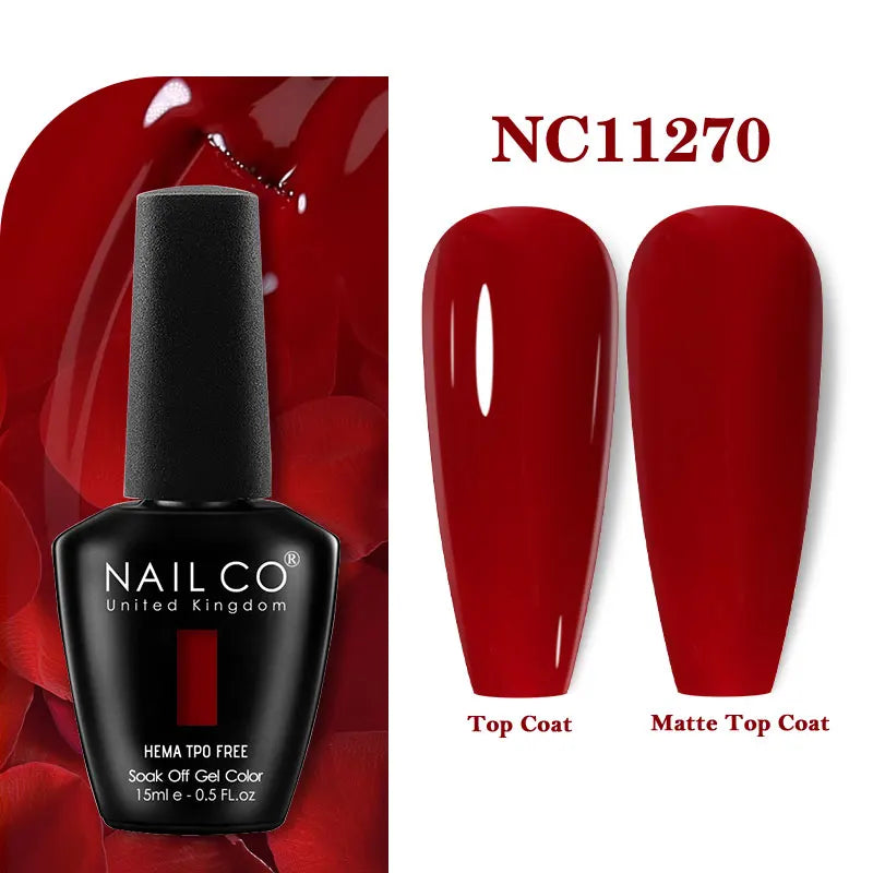 NAILCO 15ml Hema TPO Free Gel Nails Poilsh Vernis Semi Permanent UV Varnish Gel Nail Art Manicure Design TOP BASE Varnish Hybrid